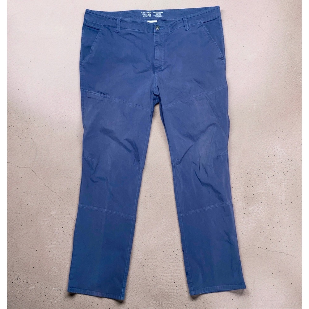 Mountain Hardwear Mens 40x30 Blue Cotton Nylon Hiking Pants Outdoor